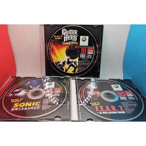 Lot Of 3 Official Xbox 360 Magazine Demo Discs #91 94 95 Guitar Hero Sonic FEAR2